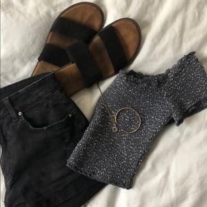 off the shoulder crop top !